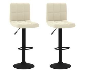 Barski stolčki 2 kosa krem žamet