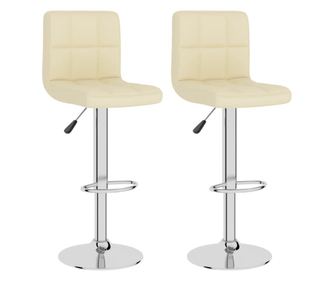 Barski stolčki 2 kosa krem blago