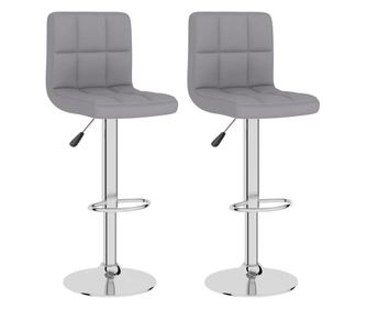 Barski stolčki 2 kosa svetlo sivo blago