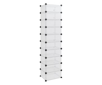 Suport de pantofi, transparent, 44x32x174 cm, PP