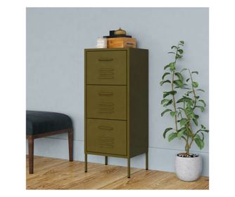 Ντουλάπι Αποθήκευσης, Λαδί, 42.5x35x101.5 εκ., Ατσάλι