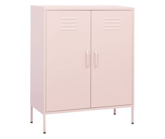 Ντουλάπι Αποθήκευσης, Ροζ, 80x35x101.5 εκ., Ατσάλι