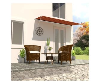 Behzhat napellenz, narancs s barna, 350 x 150 cm