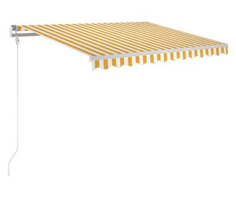 Avtomatsko zložljiva tenda 350x250 cm rumena in bela