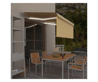 Kzi behzhat ponyva srga s fehr LED-del 3x2,5 m