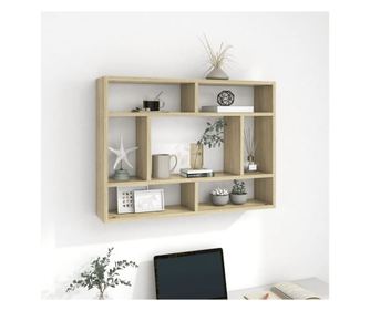 Fali polc, Sonoma tlgy, 75x16x55 cm, laminlt forgcslap