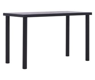 Τραπέζι Κουζίνας, Μαύρο & Γκρι Μπετόν, 120 x 60 x 75 εκ., MDF