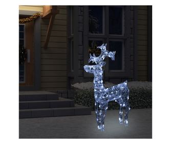 Božićni ukras jelen, 90 LED svjetala, 60x16x100 cm, akril