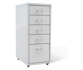 Fiset s 5 predali sivi 68,5 cm jeklo