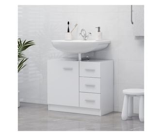 Mosdószekrény, fehér, 63 x 30 x 54 cm, forgácslap