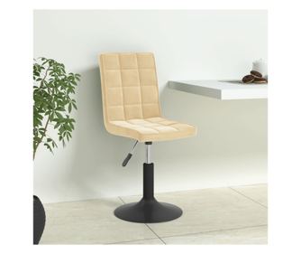 Zakretne kuhinjske stolice, 4 kom., krem, baršun