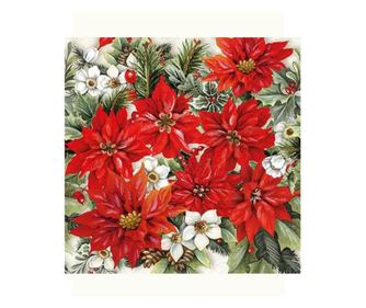 Servetele de masa, 33x33 cm, Poinsettia All Over, Ambiente