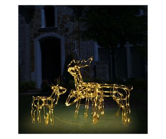 Božićna svjetla s jelenima, 3 komada, 229 LED dioda