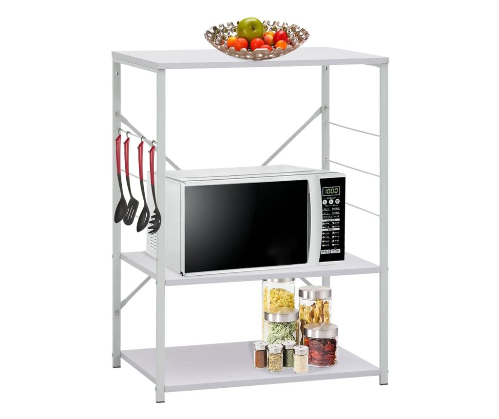 Dulap cuptor microunde, alb, 60 x 39,6 x 79,5 cm, PAL