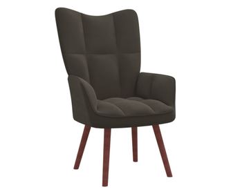 Scaun de relaxare, gri închis, catifea