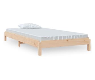 Postelja 75x190 cm trdna borovina