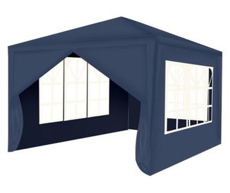 Pavilion gradina, 3x3x2,5 m, cu 4 pereti laterali, albastru