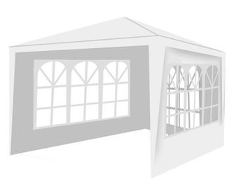Pavilion de gradina, 3x3 M, 3 Pereti Laterali Cu Ferestre, Alb