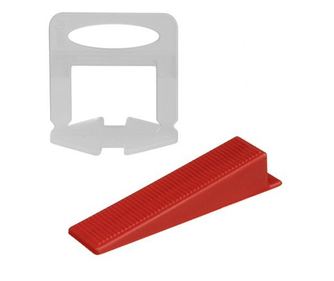 Sistem nivelare gresie, 500 clipsuri si 100 pene- 2mm