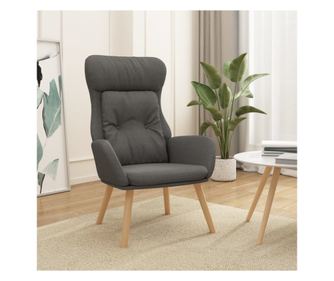 Sjedalo za opuštanje, tamno sivo, tekstilni materijal