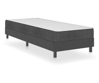 Boxspring postelja temno siva iz blaga 80x200 cm