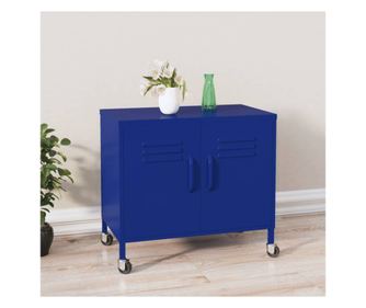 Ντουλάπι Αποθήκευσης, Μπλε Ναυτικό, 60x35x49 εκ., Ατσάλι