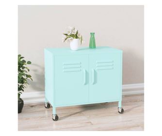 Ντουλάπι Αποθήκευσης, Μέντα Πράσινο, 60x35x49 εκ., Ατσάλι