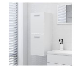 Frdszobaszekrny, fehr, 30x30x80 cm, laminlt fa