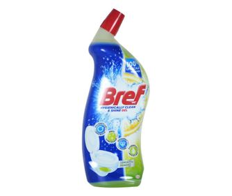 Dezinfectant Gel pentru WC Bref Lemonitta Power, 700 ml, Parfum de Lamaie, Detergenti pentru Toaleta, Solutie Dezinfectanta pent