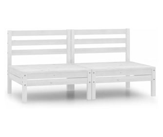 Kerti kzps kanapk, 2 db, fehr, tmr fenyfa