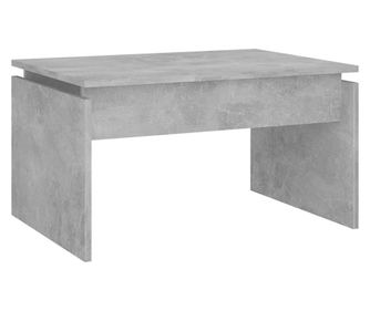 Klubska mizica betonsko siva 68x50x38 cm iverna plošča