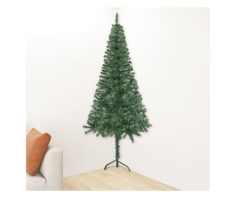 Umjetno božićno drvce za kut, zeleno, 210 cm, PVC