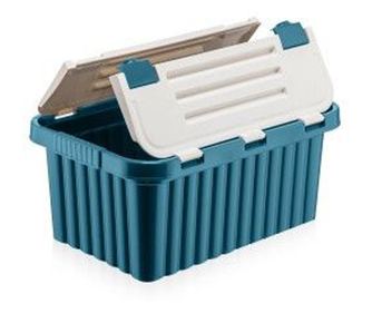 Cutie depozitare 18 L, cu capac incorporat, din plastic color