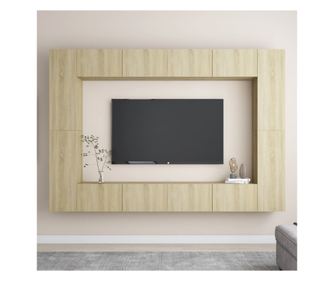 Set TV ormarića, 8 komada, sonoma hrast, iverica