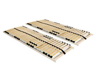 Letveno posteljno dno 2 kosa z 28 letvicami 7 con 80x200 cm