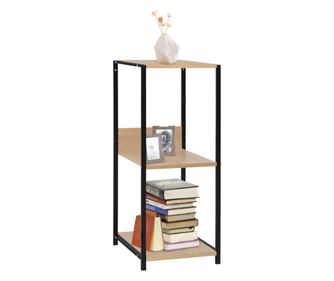 Kis knyvespolc, fekete s tlgy, 33,5 x 39,6 x 79,7 cm, forgcslap