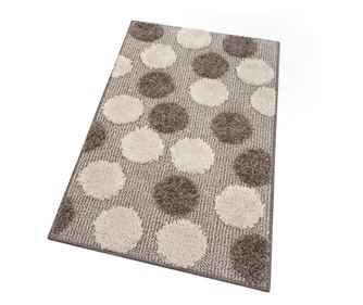 Set 2 covorase baie antiderapante Bagno Ios, model buline, bej, 50x80cm + 50x40cm
