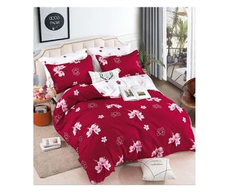 Finom ágynemű 2 lánynak, 6 részes, franciaágy, rózsaszín pattogatott kukorica, FNJ-294