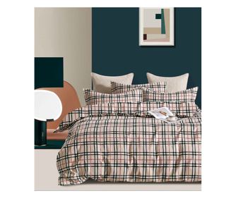 Finom ágynemű 2 lánynak, 6 részes, franciaágy, fekete vonalak, FNJ-320