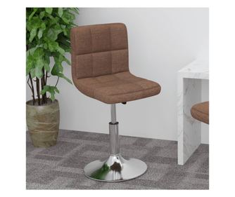 Bar stol, rjav, tekstilni material