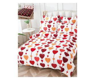 Finom ágyneműgarnitúra, ágynemű gumival, 6 részes, franciaágy, FNPE-14