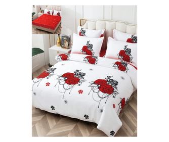 Finom ágyneműgarnitúra, ágynemű gumival, 6 részes, franciaágy, FNPE-15