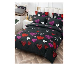 Finom ágyneműgarnitúra, ágynemű gumival, 6 részes, franciaágy, FNPE-26