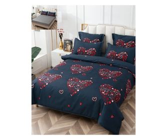 Finom ágyneműgarnitúra, ágynemű gumival, 6 részes, franciaágy, FNPE-27