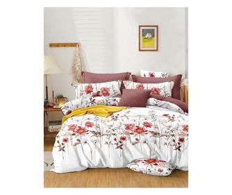 Kétoldalú szaténozott finett ágynemű Készlet, 6 rész, kétszemélyes ágy, FNJ-205