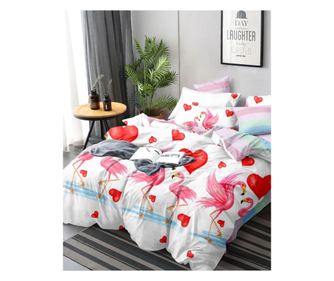 Kétoldalú szaténozott finett ágynemű Készlet, 6 rész, kétszemélyes ágy, FNJ-216