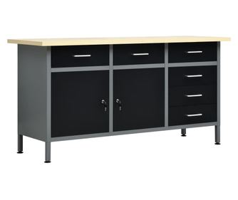 Radni stol crni 160 x 60 x 85 cm čelični