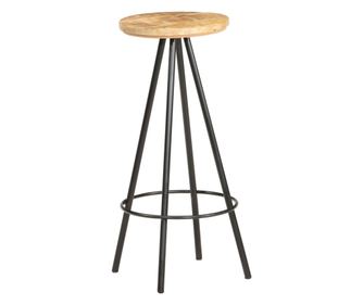 Scaune De Bar, 2 Buc., Lemn De Mango Nefinisat