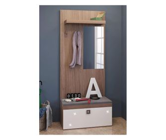 Модулно антре Domino L85 дъб хавана и кашмир супер гланц