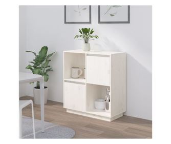 Služavka, bijela, 74x35x80 cm, masivno drvo bora